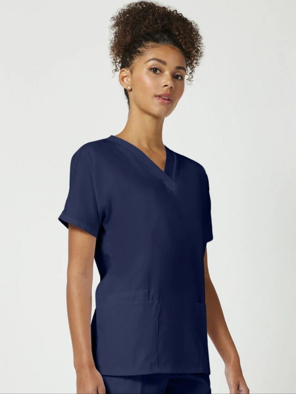 Cherokee 3 Pocket V Neck Scrub Top | Navy | Size S